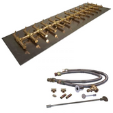 Double Tree-Style Brass Burner/Rectangular Plate - CFBDT400